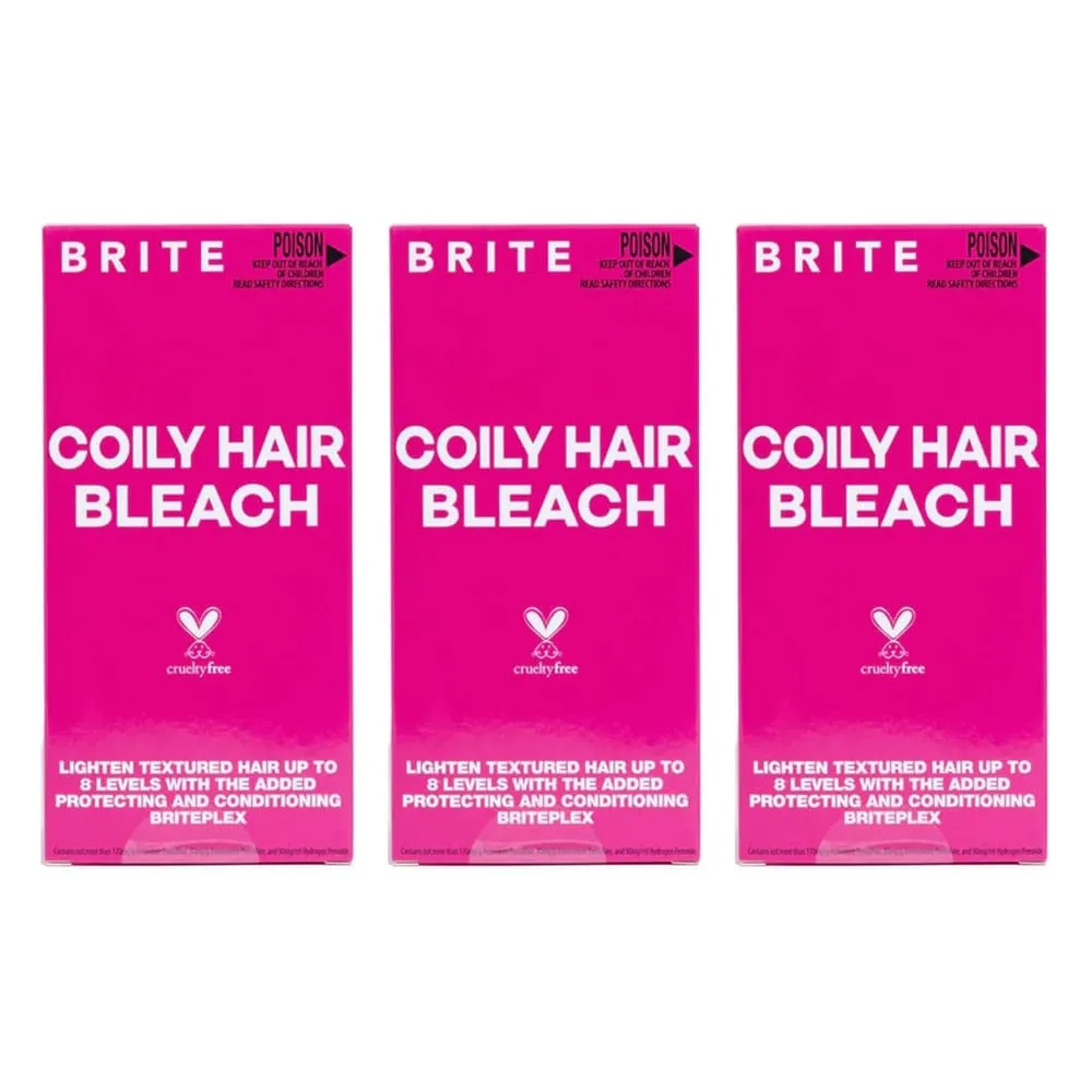 3x Brite Coily Hair Bleach Kit