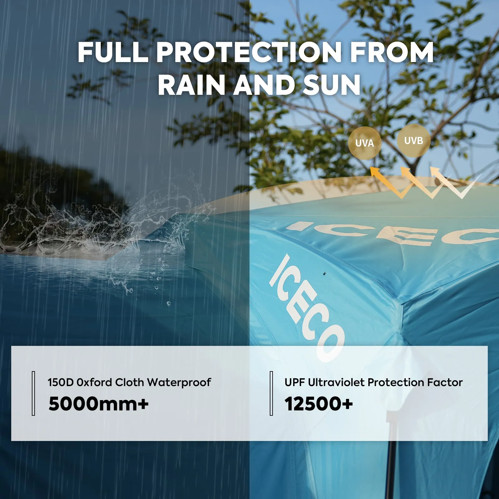 4-8 Persons Easy Setup Canopy Tent with UPF50  Sun Shelter | ICECO