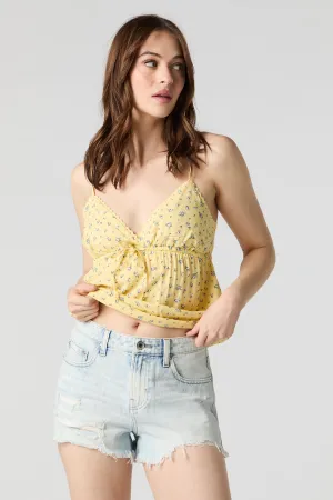 Acid Wash Distressed Vintage Denim Short