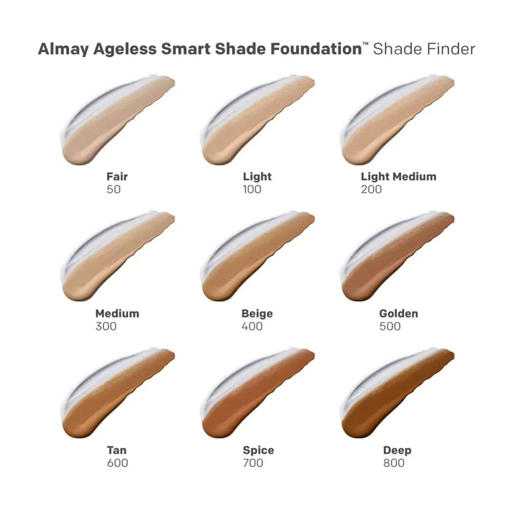 Almay Smart Shade Ageless Foundation 100 Light 30ml