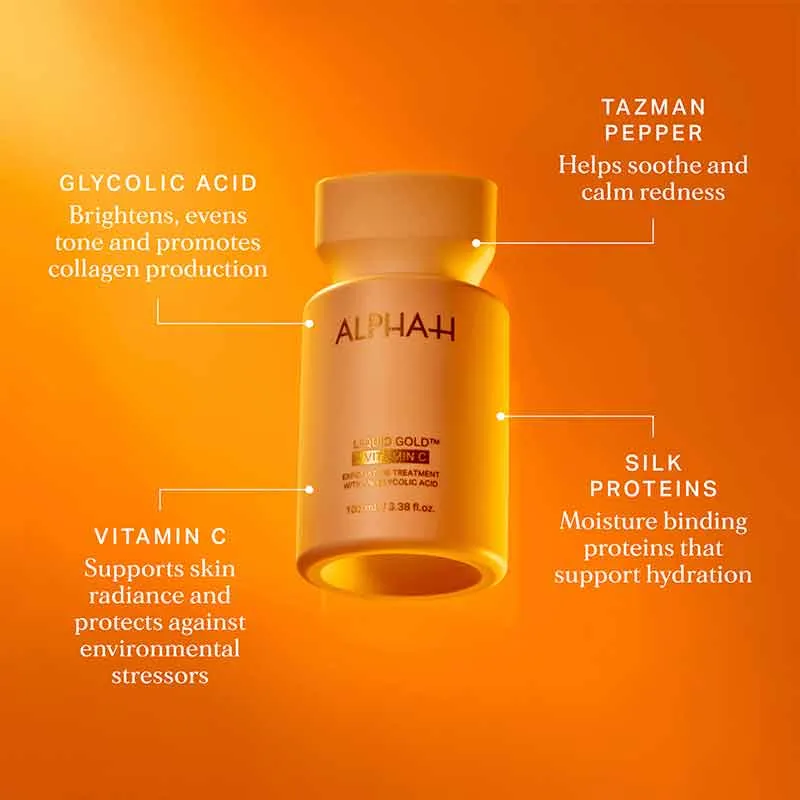 Alpha-H Liquid Gold Exfoliating Treatment with 5% Glycolic Acid and Vitamin C 100ml