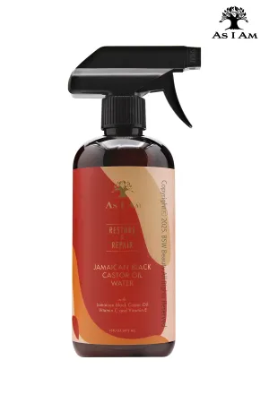 AS I AM RESTORE & REPAIR JAMAICAN BLACK CASTOR OIL WATER 16oz