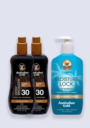 Australian Gold Spray Gel SPF 30 Bundle