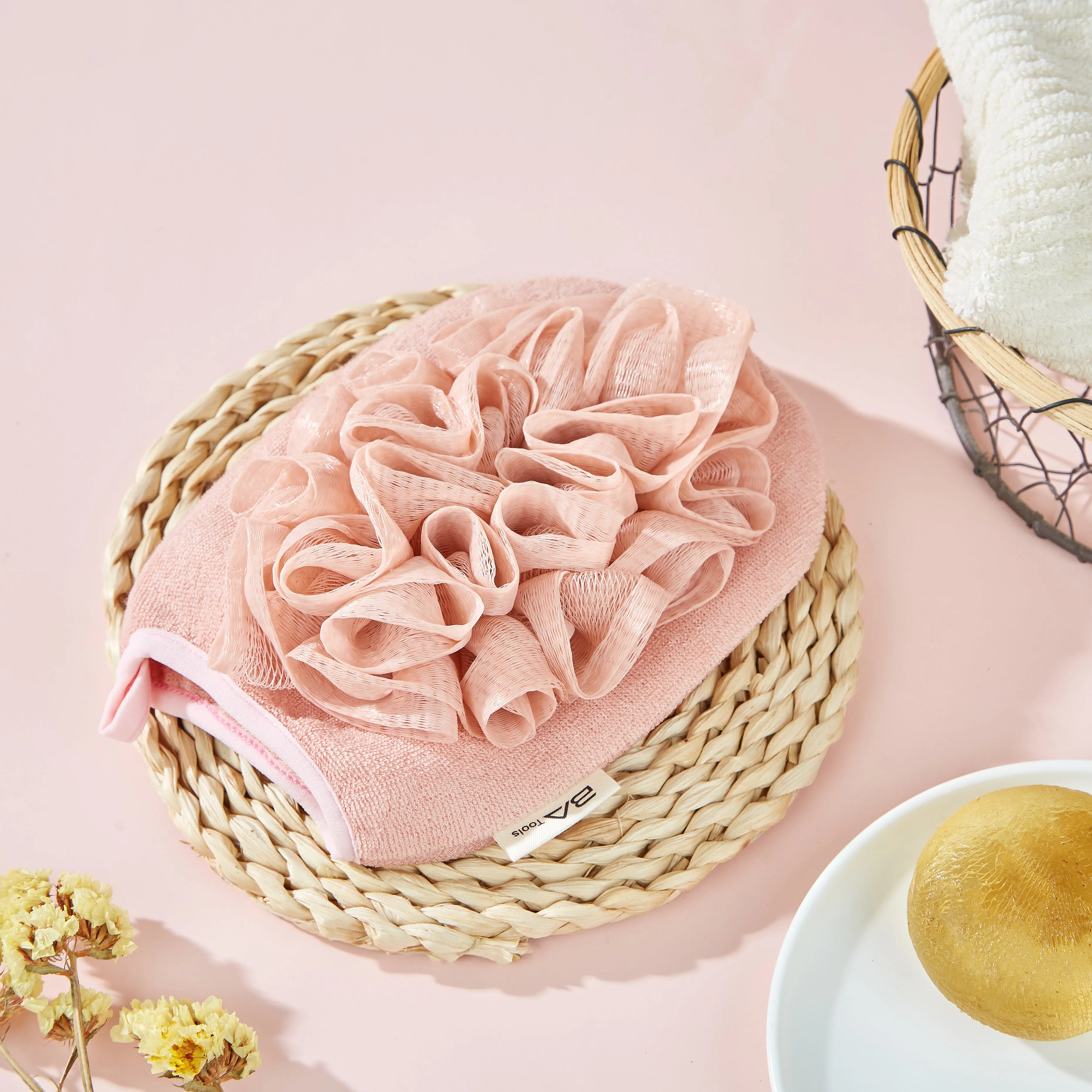 BA Tools Bath Flower Bath Ball With Exfoliating