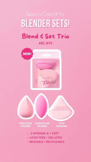 BEAUTY CREATIONS - BLEND & SET TRIO LATEX FREE (12PC)