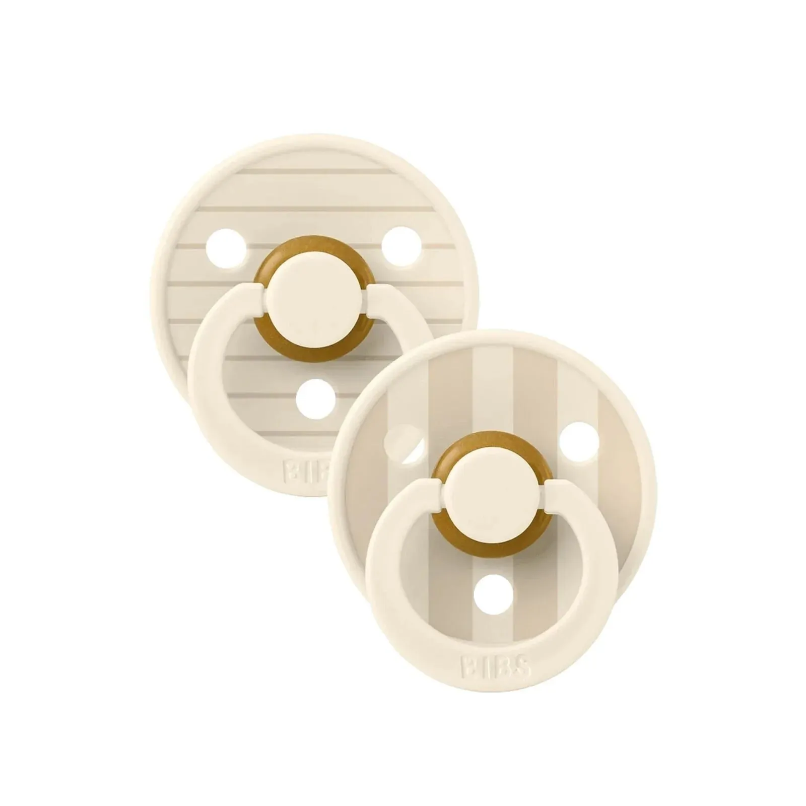 BIBS Pin Latex Soothers 0-6 months Pack of 2 - Ivory & Vanilla