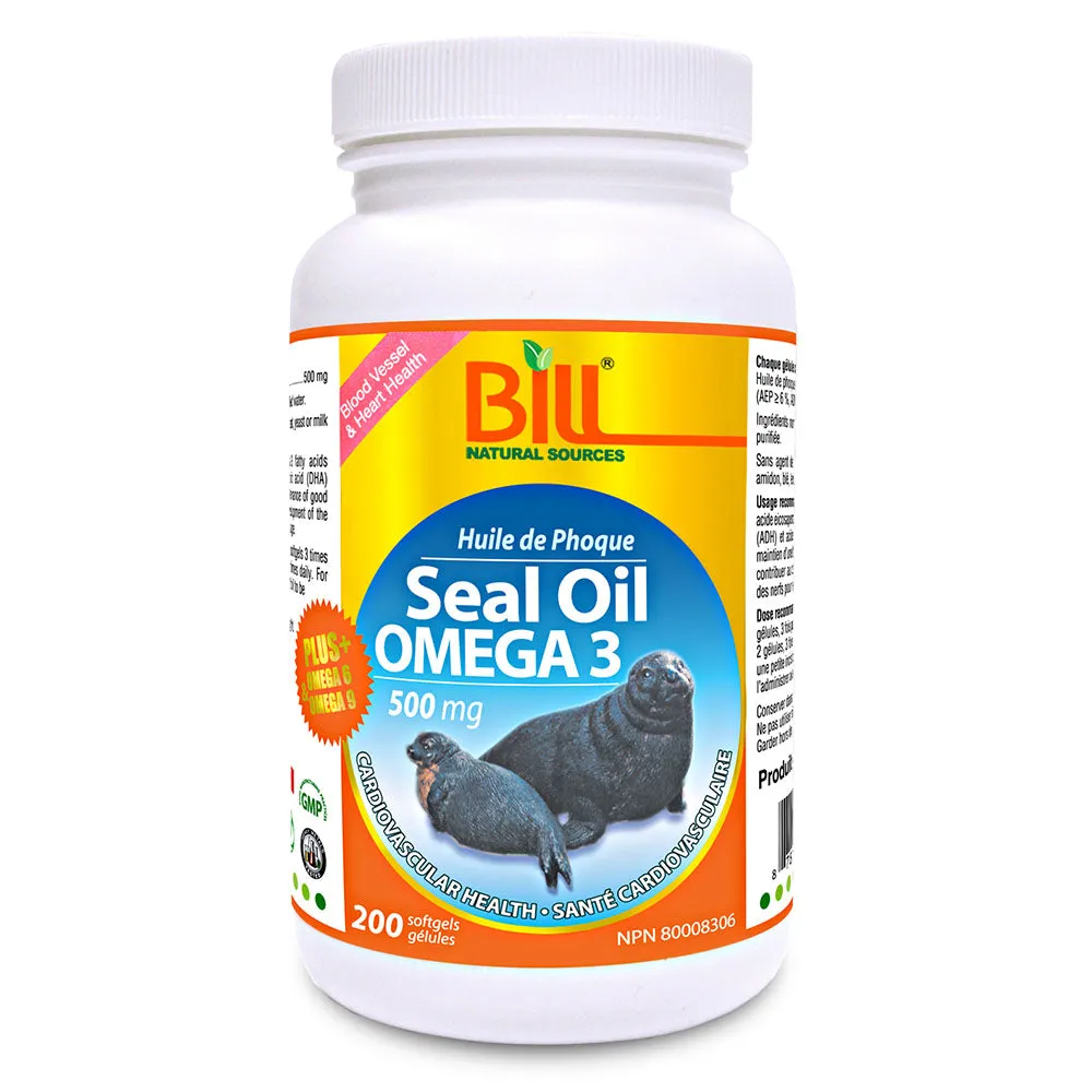 BILL Natural Sources® Seal Oil Omega-3 500mg Softgels