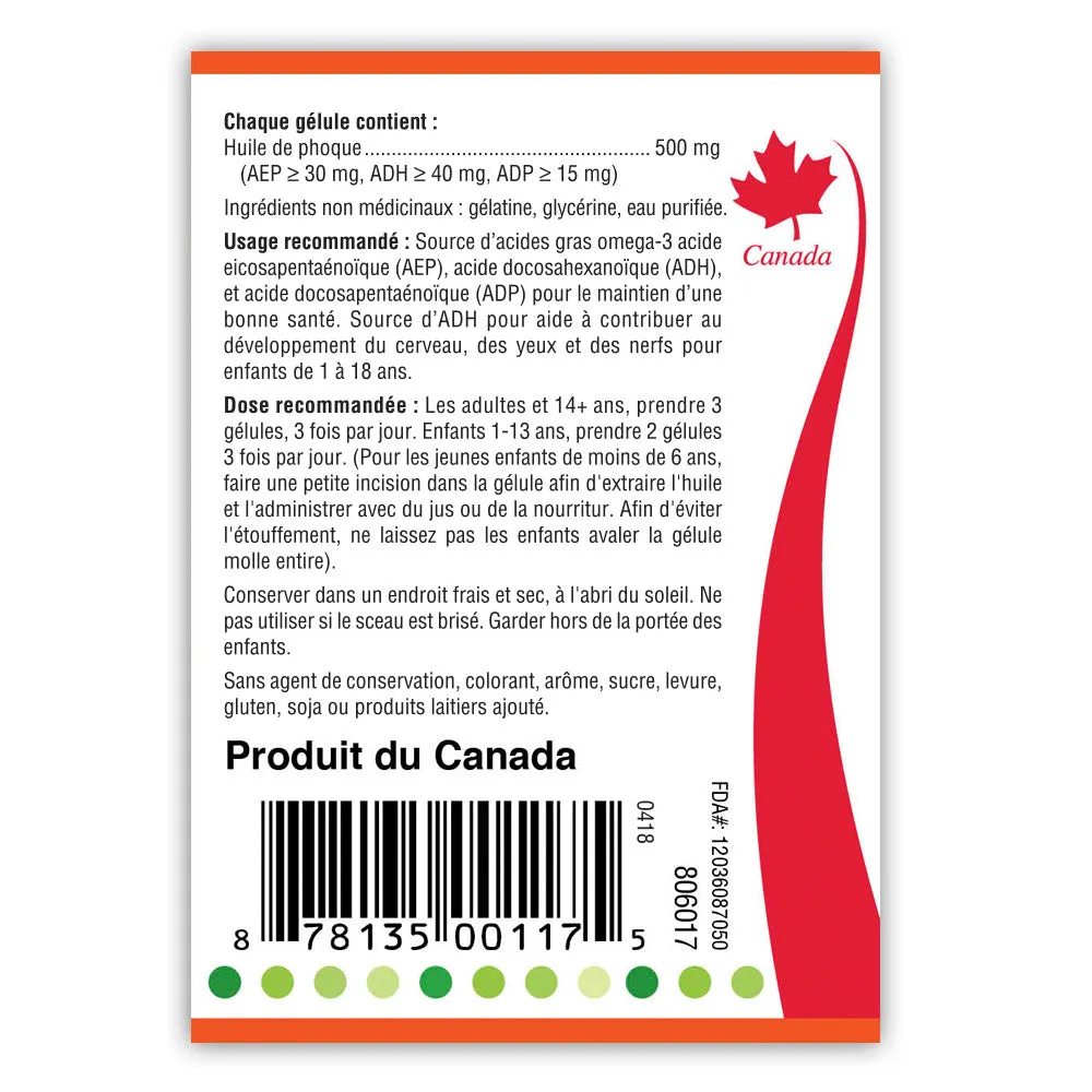 BILL Natural Sources® Seal Oil Omega-3 500mg Softgels
