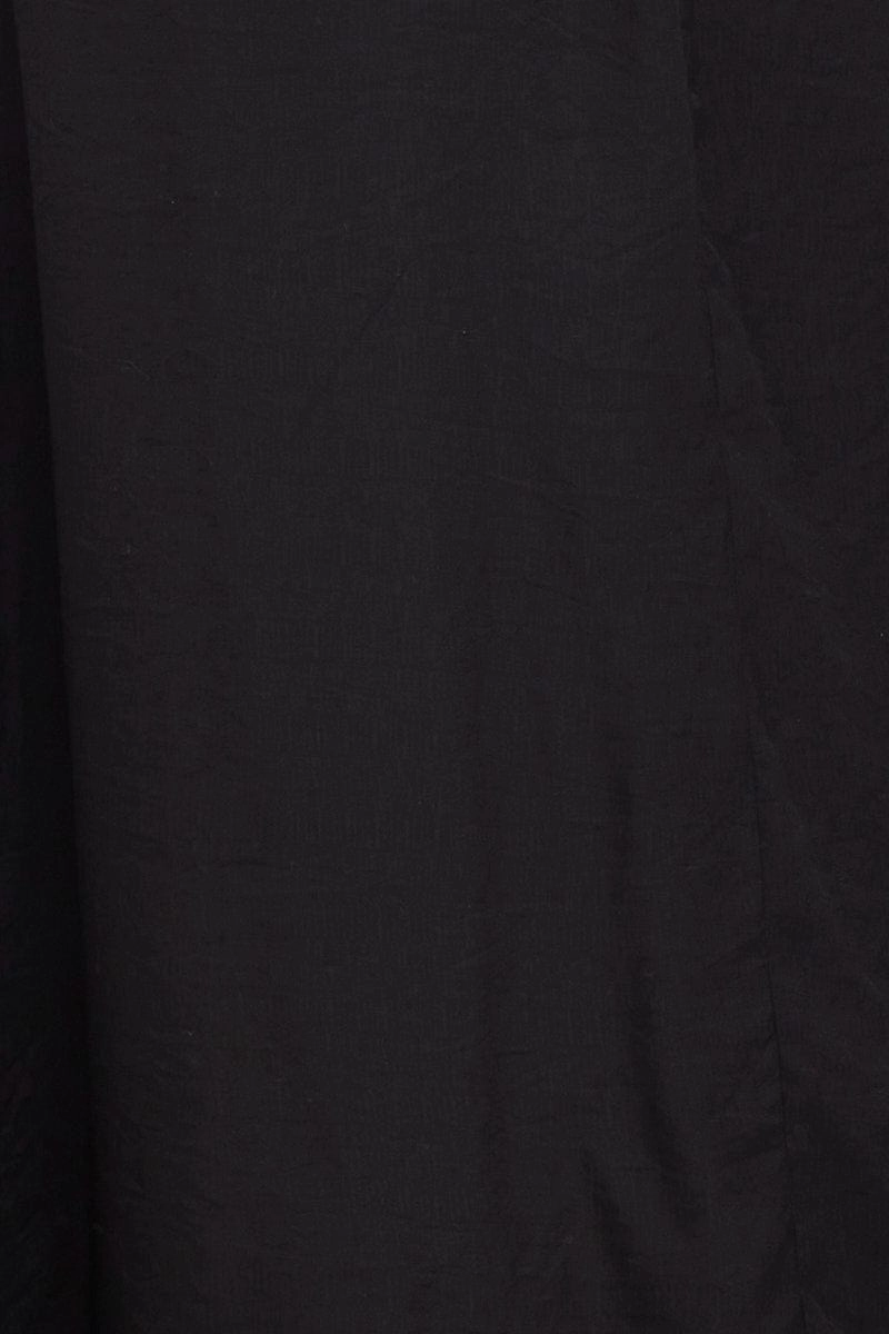 Black Midi Dress Evening Square Neck