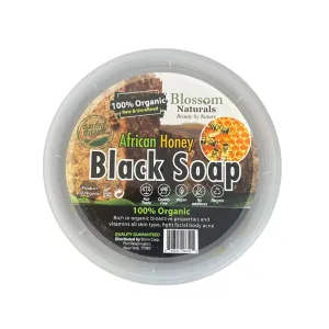 Blossom Naturals 100% Organic African HONEY Black Soap - 8 oz