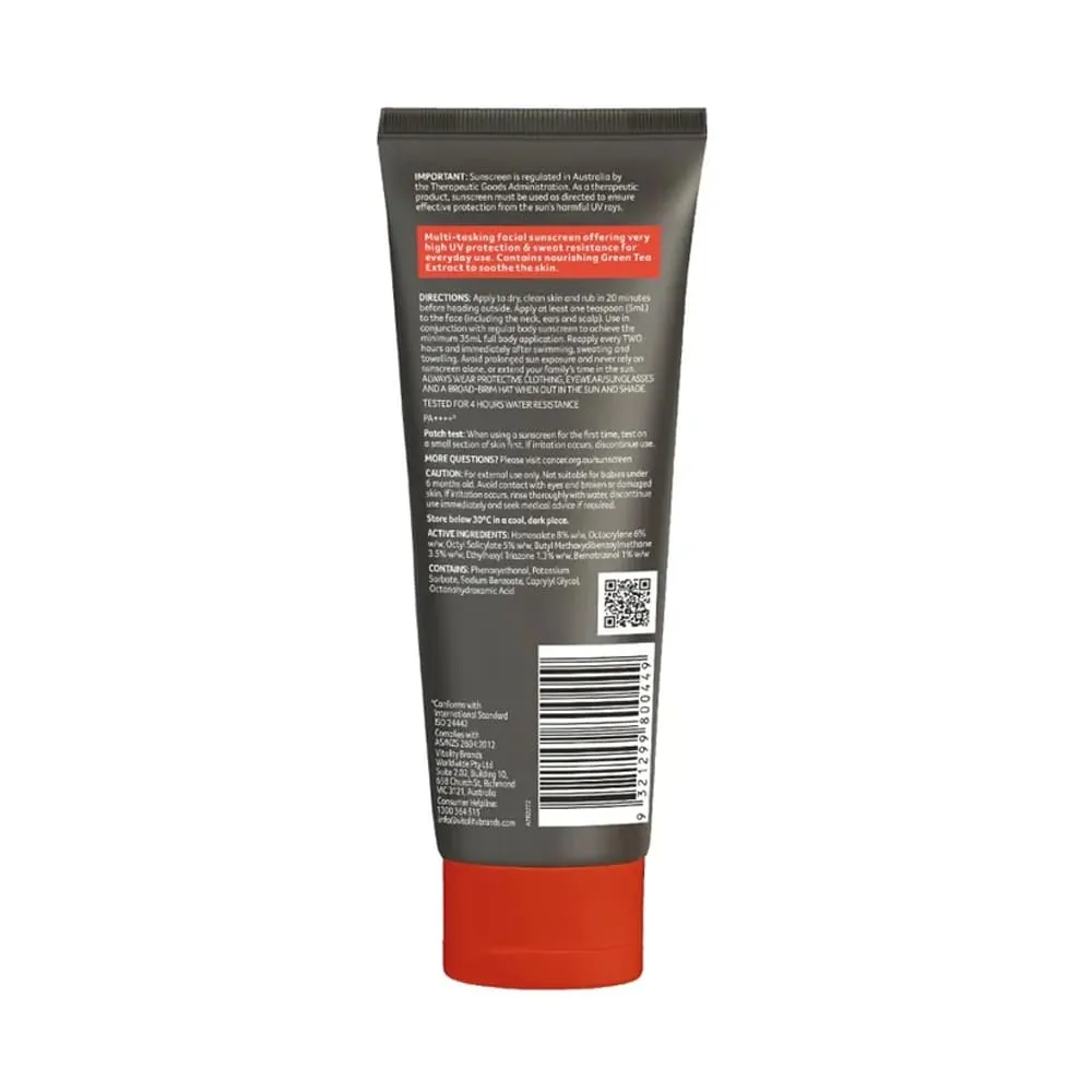Cancer Council Sunscreen Hydrating For Men Face Neck & Scalp SPF50  100ml