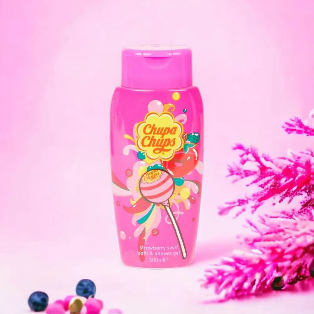 Chupa Chups Bath & Shower Gel Strawberry Swirl 300ml