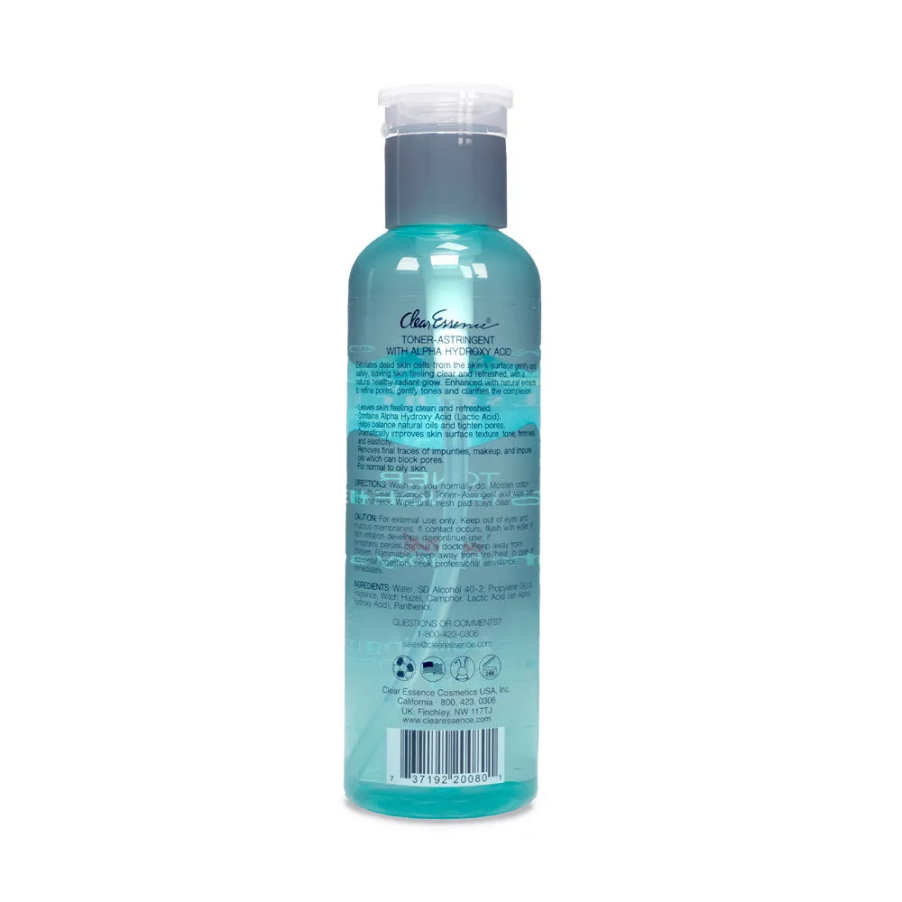 Clear Essence Anti-Aging Toner Astringent with Alpha Hydroxy Acid - 8 oz