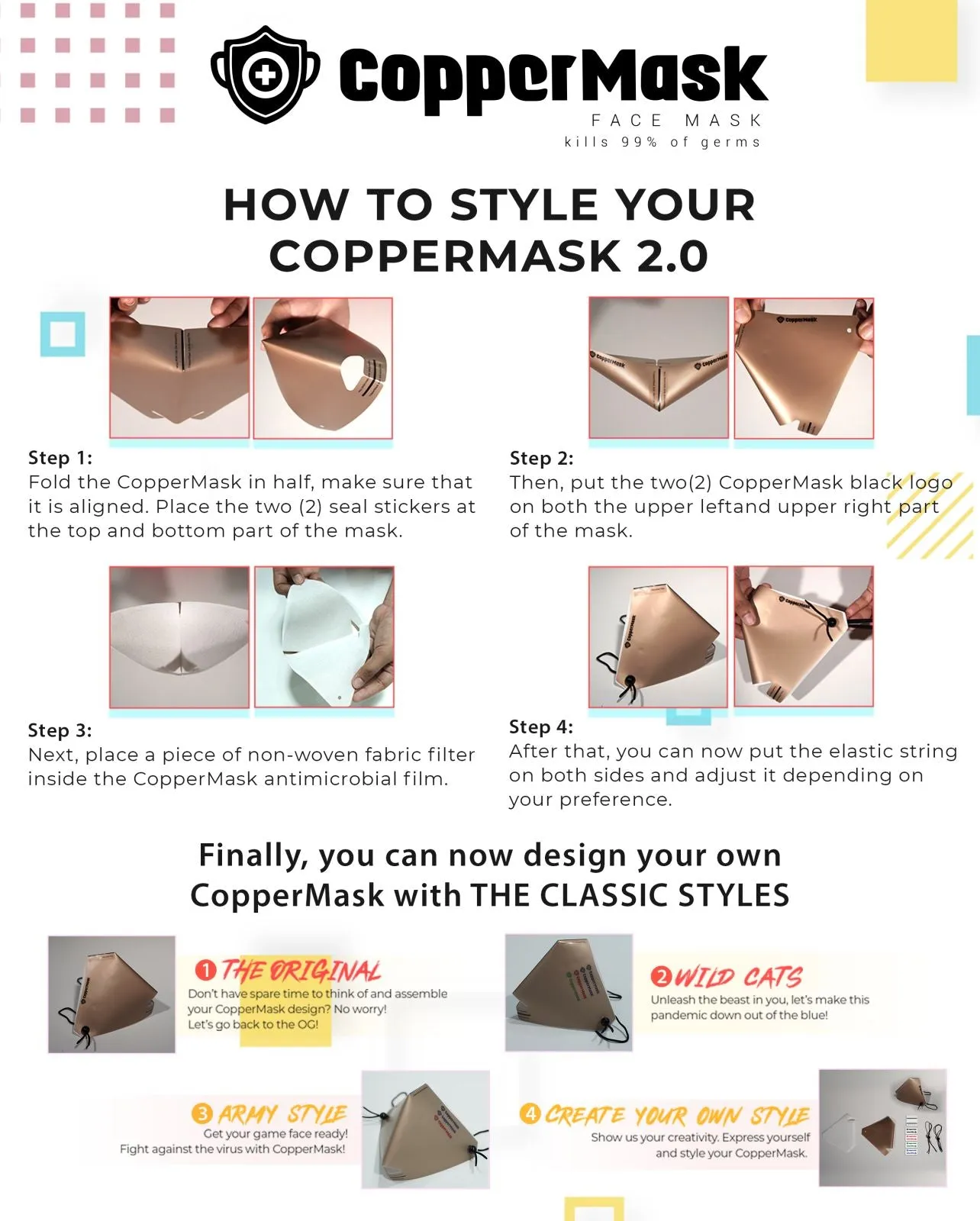 Copper Mask Face Mask