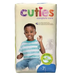 Cuties Complete Care Baby Diapers, Size 7 - 200/Case