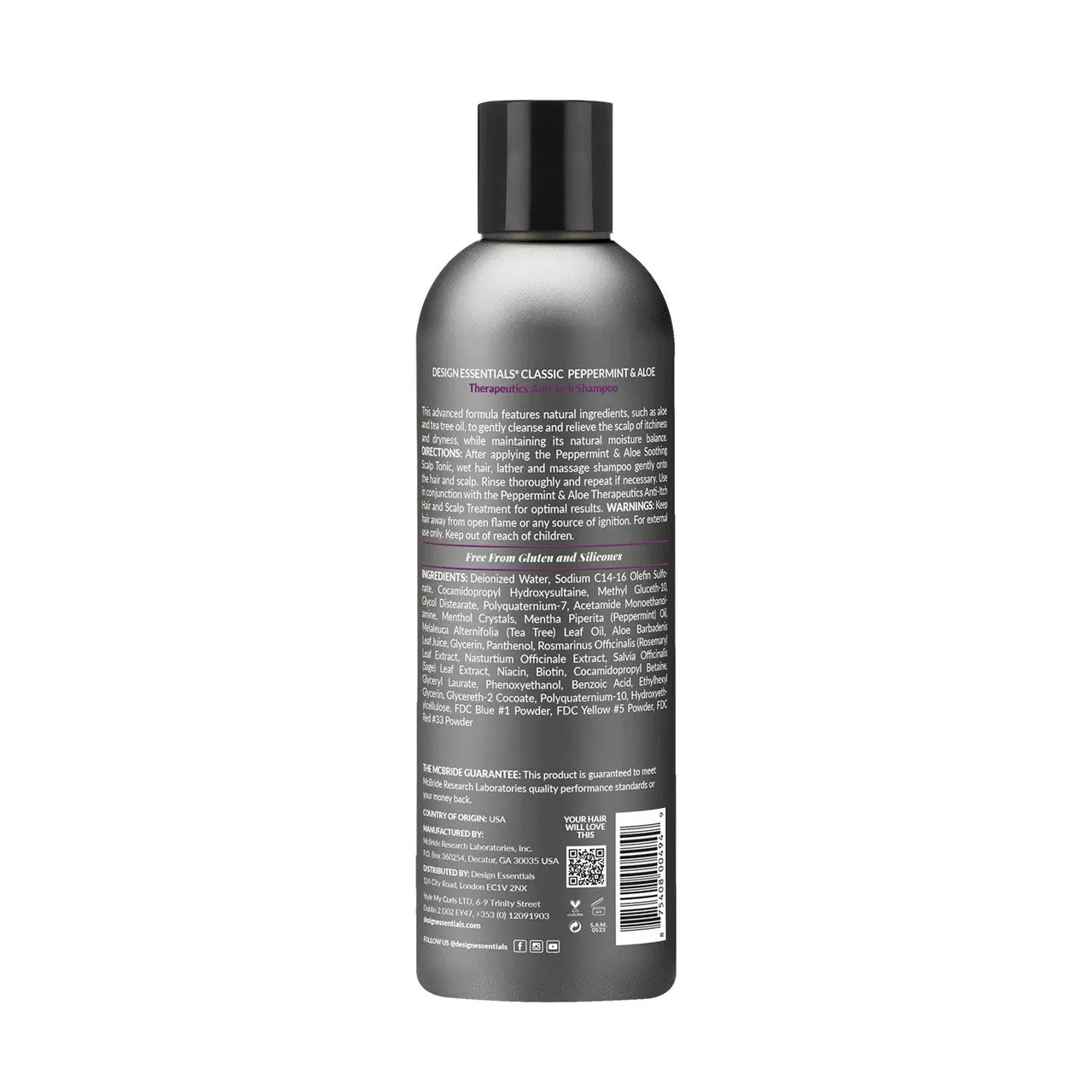 Design Essentials Peppermint & Aloe Therapeutics Anti-Itch Shampoo - 8 oz