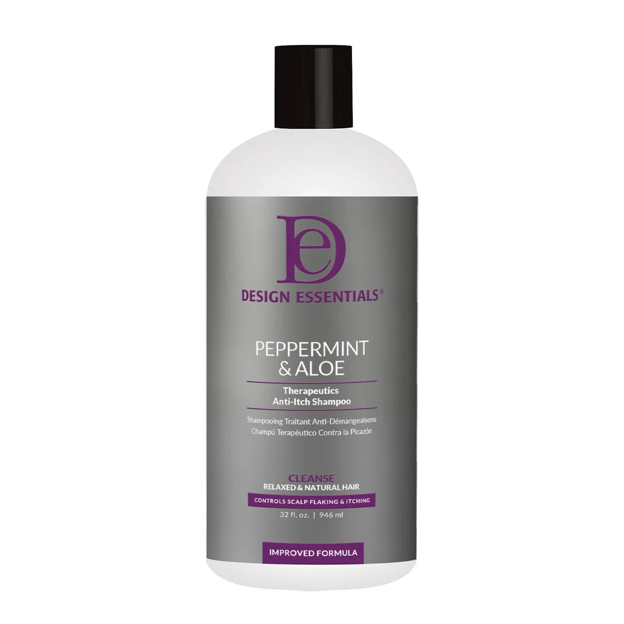 Design Essentials Peppermint & Aloe Therapeutics Anti-Itch Shampoo VALUE SIZE - 32 oz