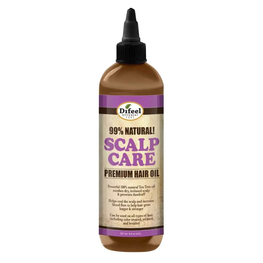 Difeel Scalp Care Premium Natural Hair Oil with Tea Tree Oil - 8 oz