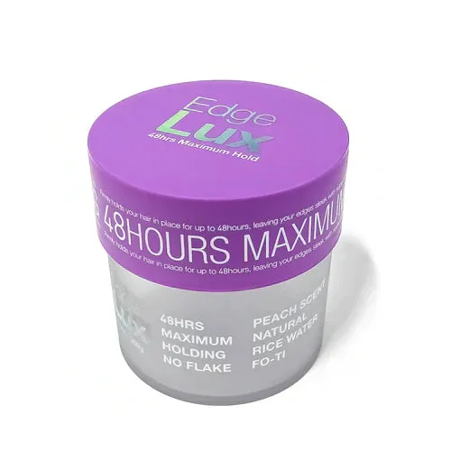 EDGE LUX 48-Hour Maximum Hold No Flaking Natural Ingredients Conditioning Hair Gel