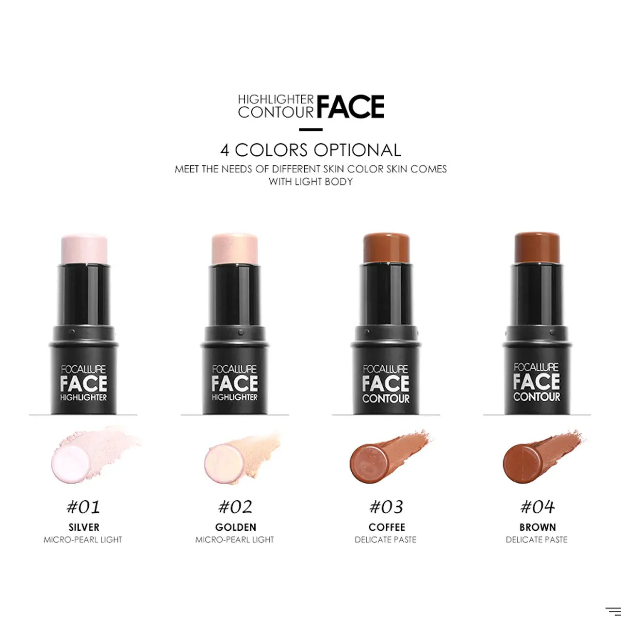 Focallure Highlighter & Contour Multi Stick 02