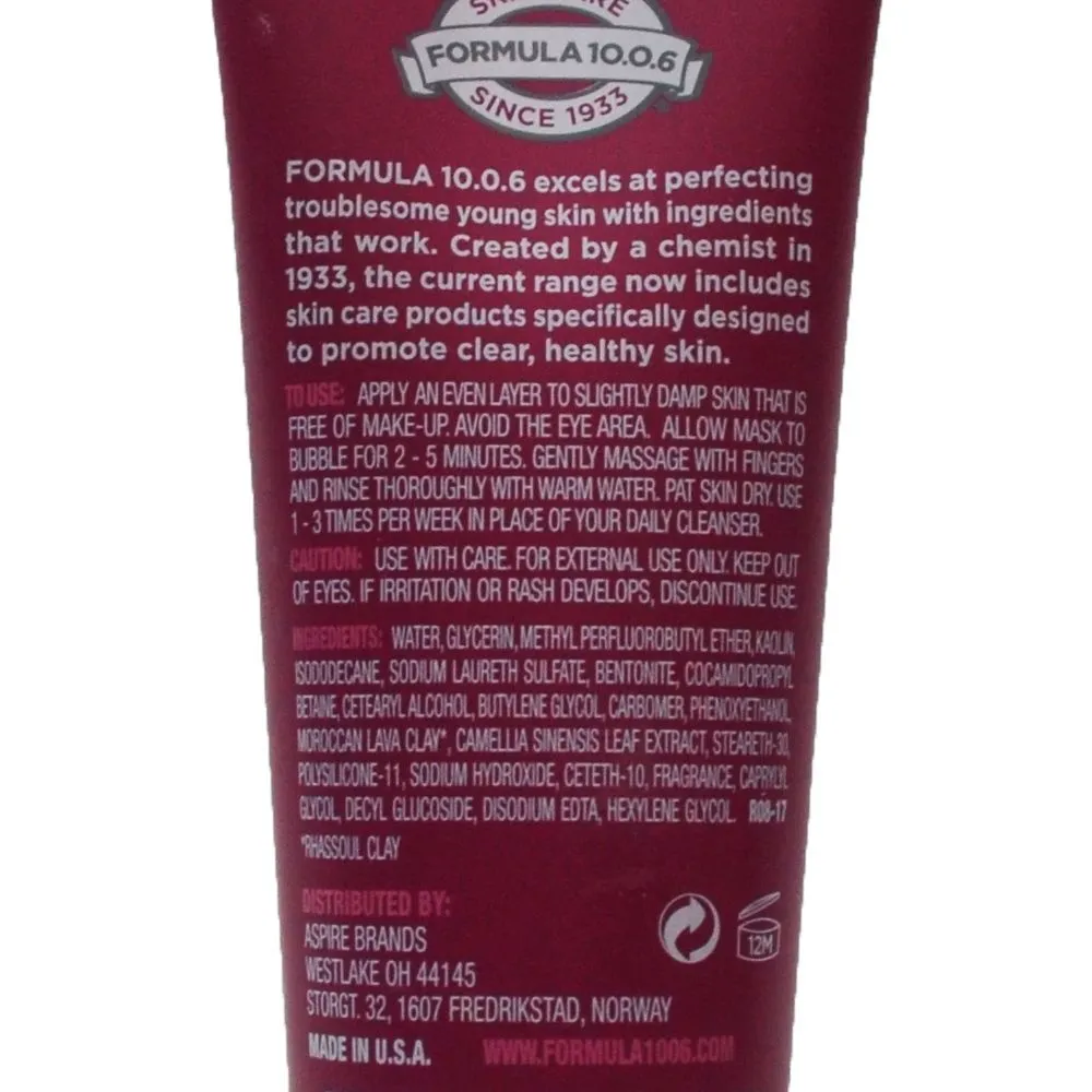 Formula 10.0.6 Total Takeaway Skin Purifying Bubble Mask 75ml