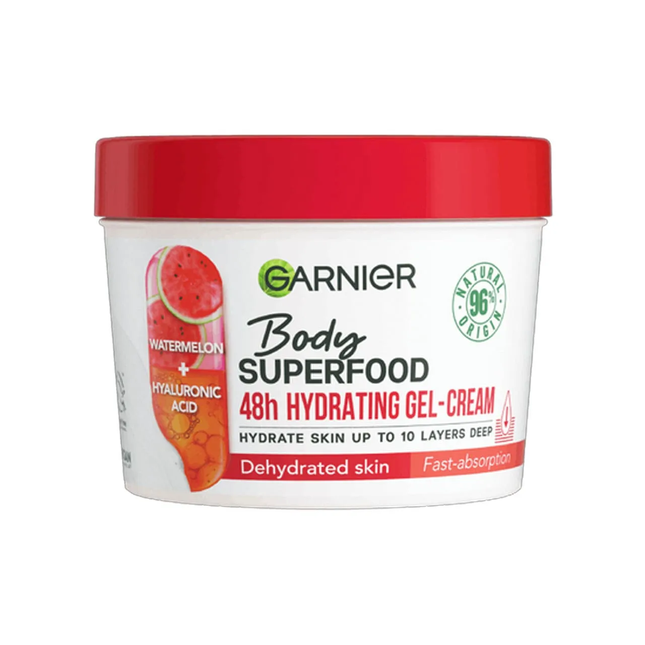 Garnier Fructis Superfood Body 48H Hydrating Gel Cream Normal Skin Watermelon   Hyaluronic Acid 380ml