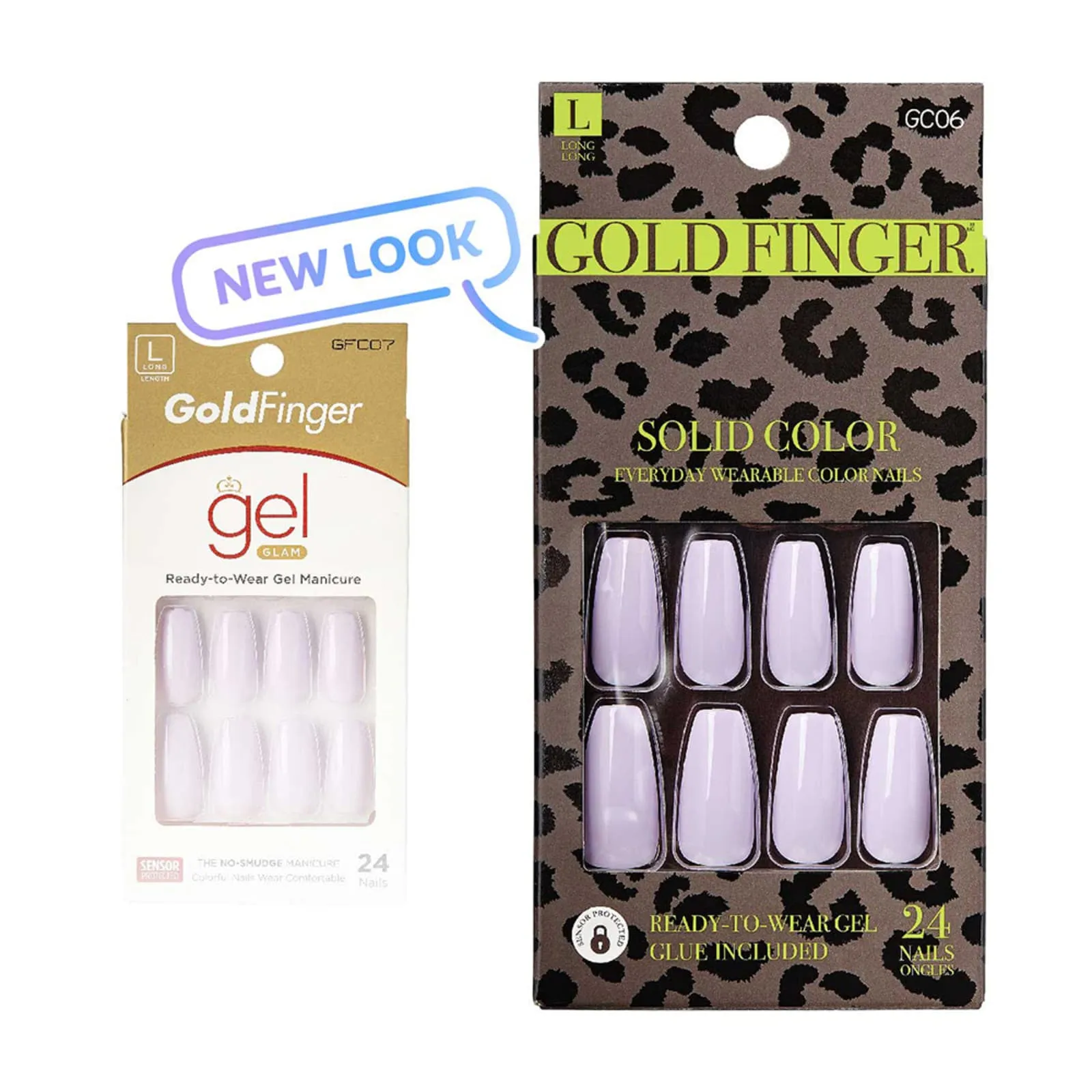 Gold Finger Solid Color Nails - Lavender [GC06]