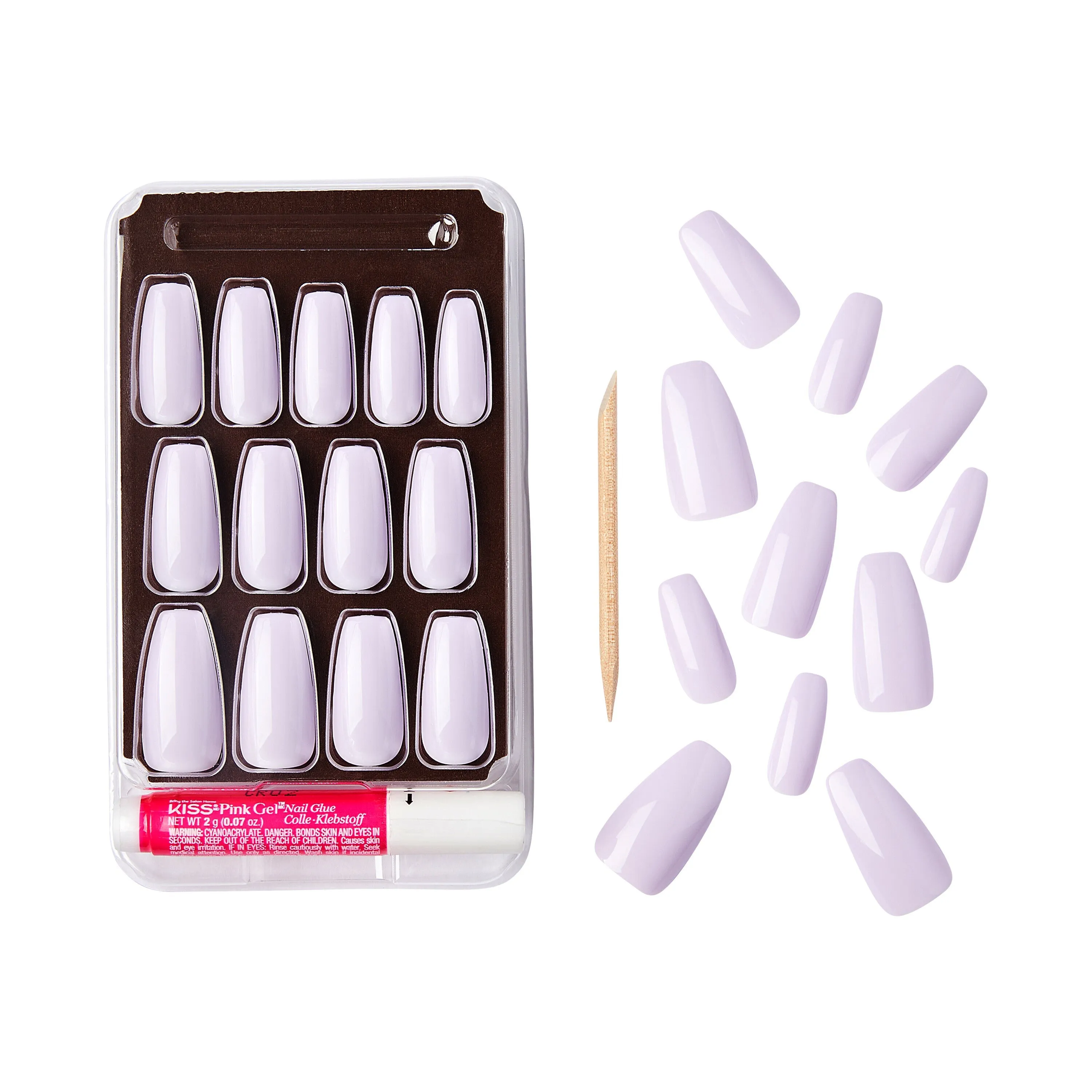 Gold Finger Solid Color Nails - Lavender [GC06]