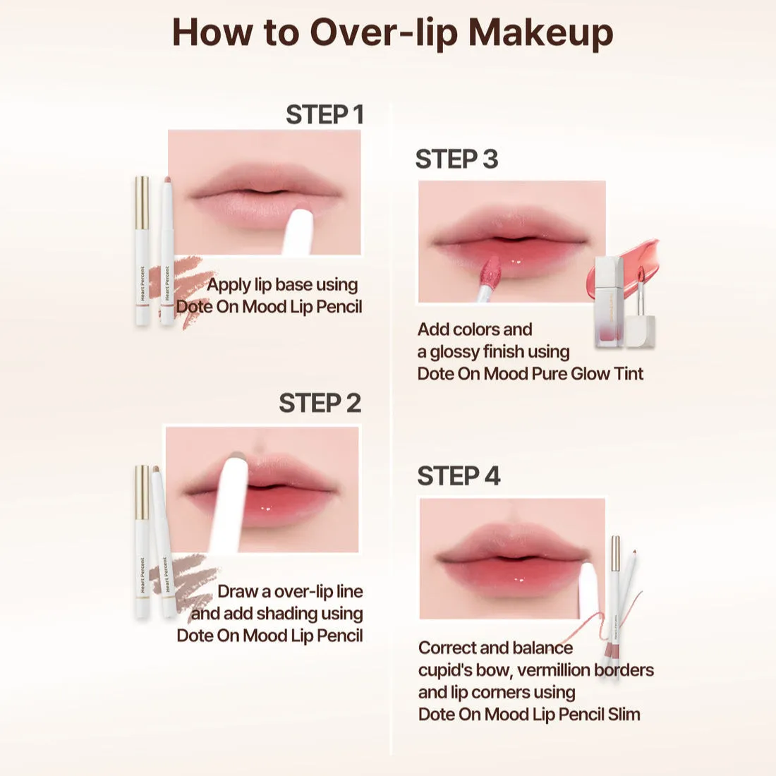 Heart Percent Dote On Mood Lip Pencil Slim