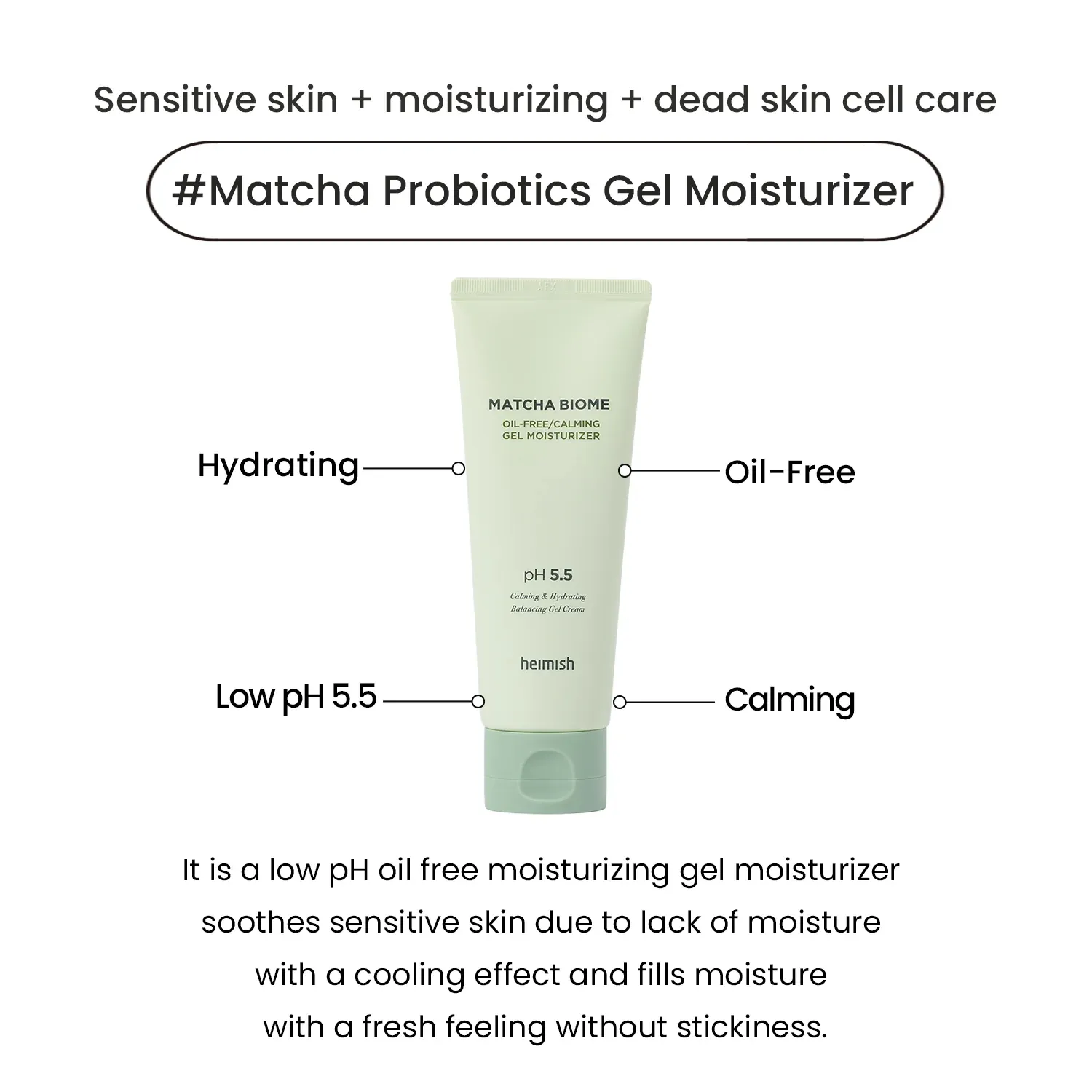 Heimish Matcha Biome Oil-free & Calming Gel Moisturizer 100ml