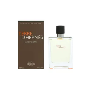 HERMES Terre D'Hermes Eau de Toilette spray for Men, 3.3 Ounce