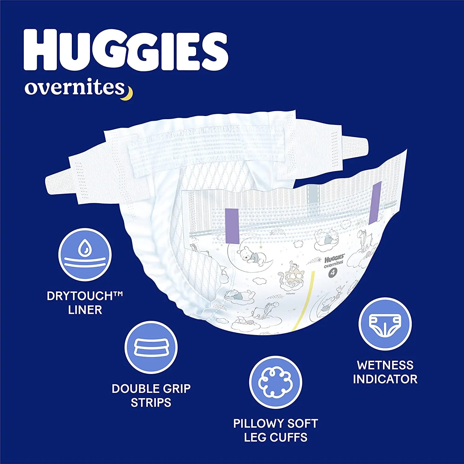 Huggies Overnites Nighttime Diapers, Size 5 44 Ct