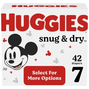 Kimberly Clark 55186 Huggies Snug & Dry Diapers, Size 7 42 Ct