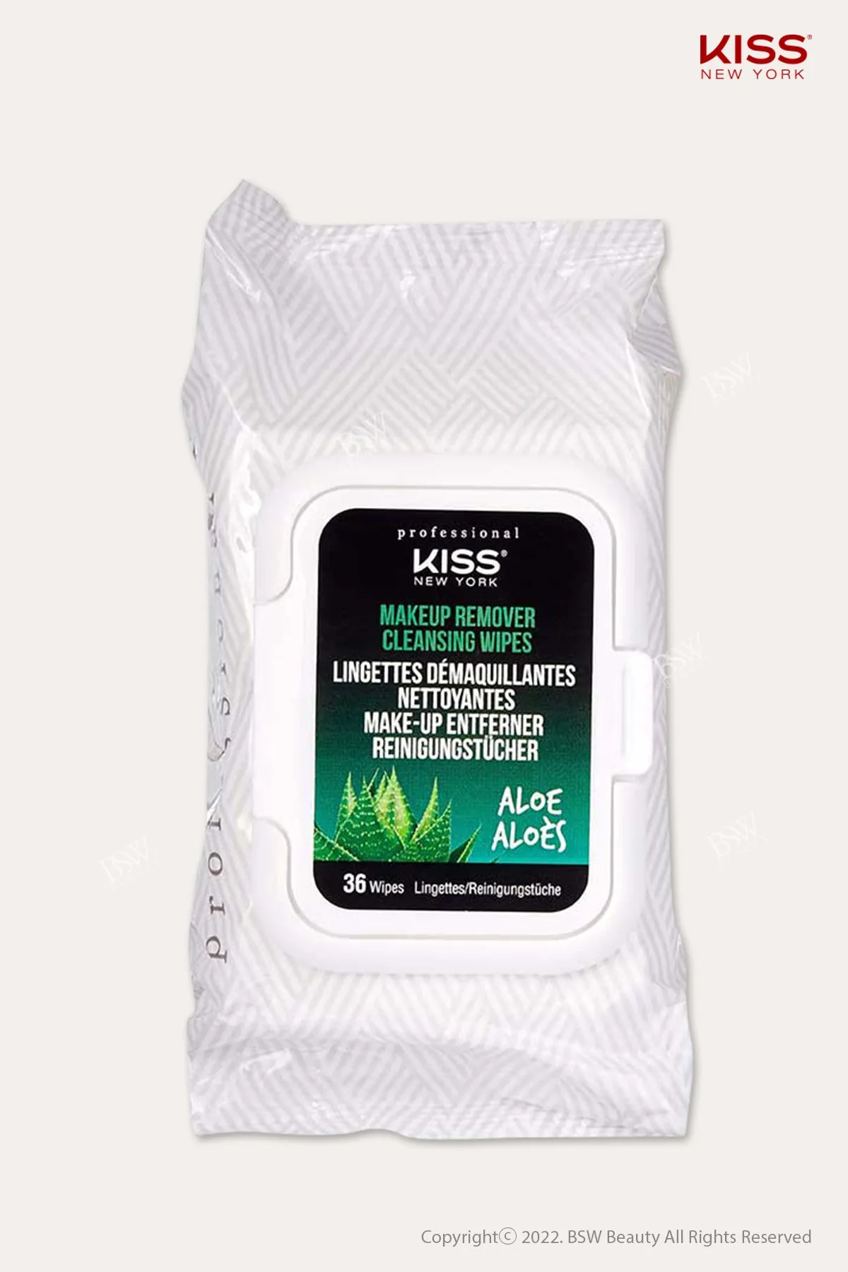 KISS NEW YORK MAKEUP REMOVER CLEANSING WIPES 36 PCS