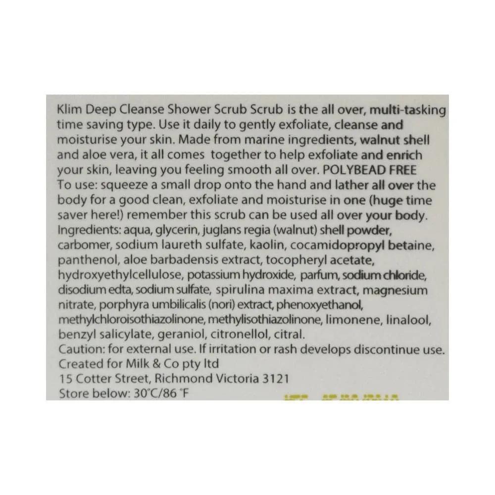 Klim Freshen Deep Cleanse Shower Scrub 375ml