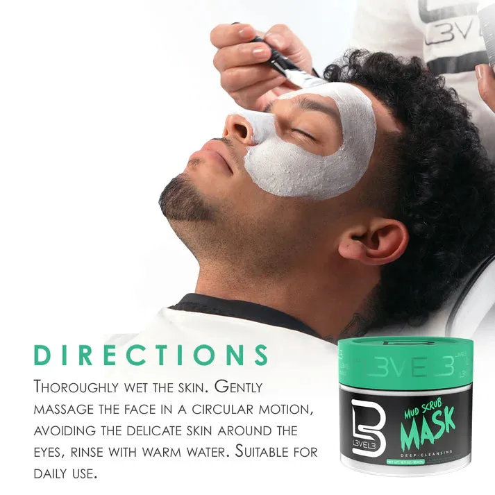 Level3 Deep-Cleansing Mud Scrub Mask - 16.9 oz