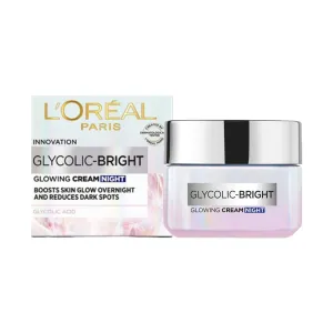 L'Oreal Glycolic Bright Glowing Night Cream 50ml - Short Dated Clearance