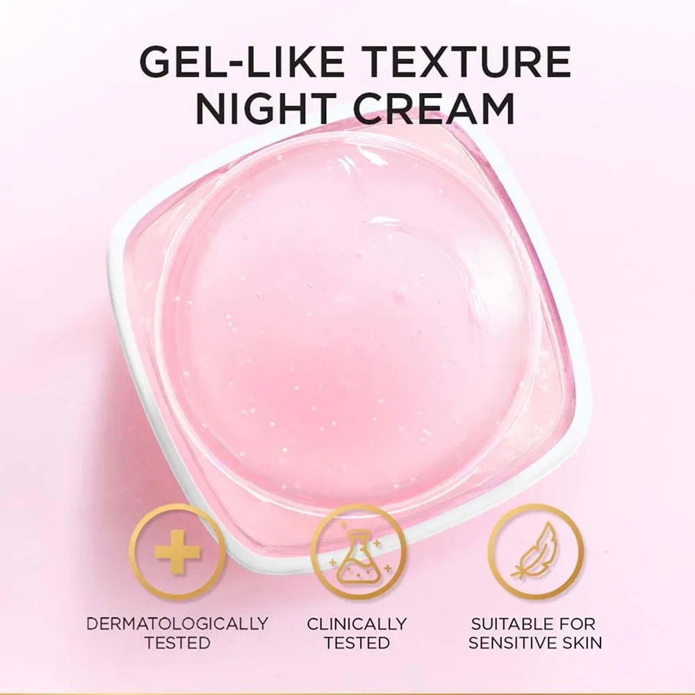 L'Oreal Glycolic Bright Glowing Night Cream 50ml - Short Dated Clearance