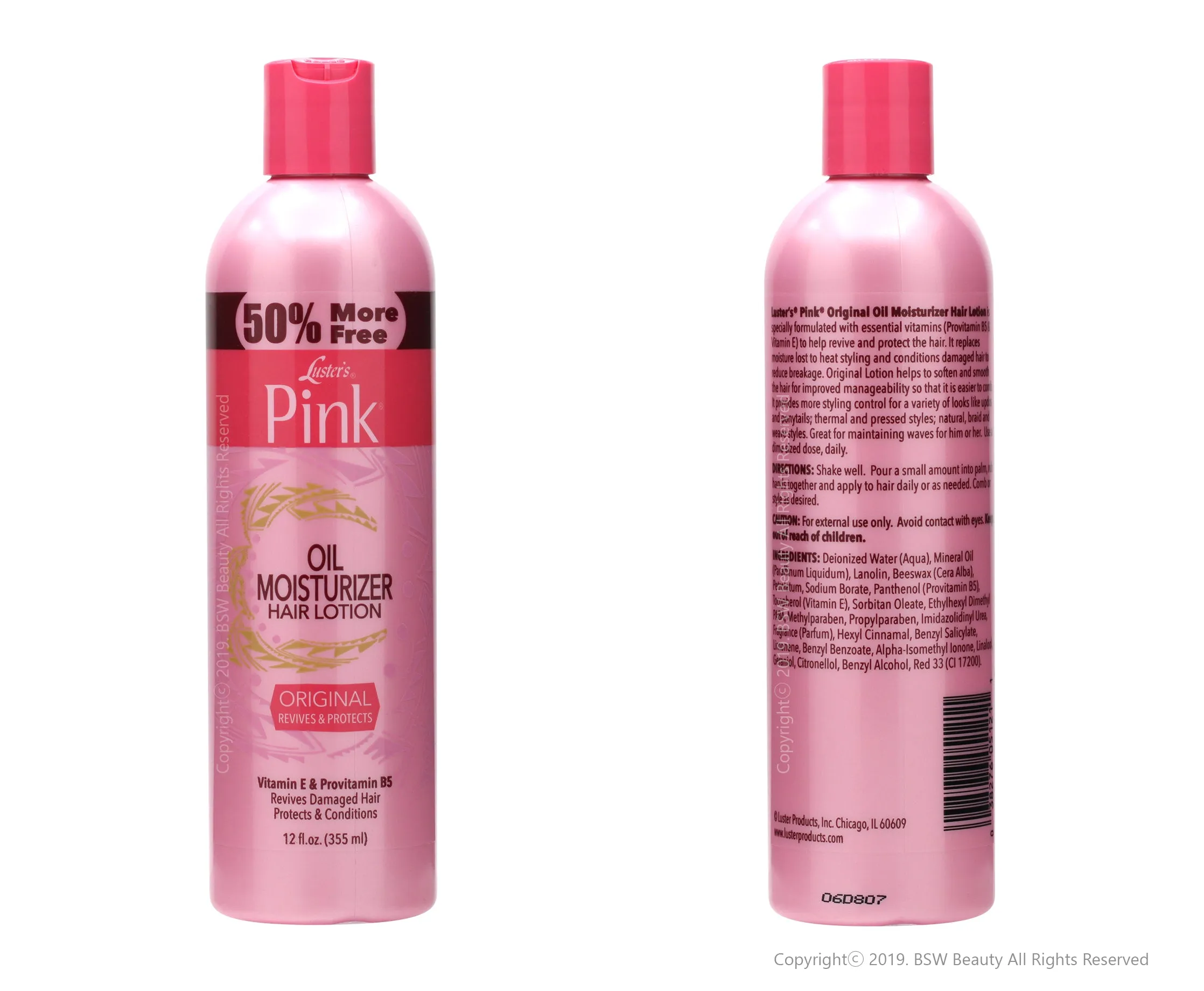 LUSTER'S PINK ORIGINAL OIL MOISTURIZER HAIR LOTION ORIGINAL