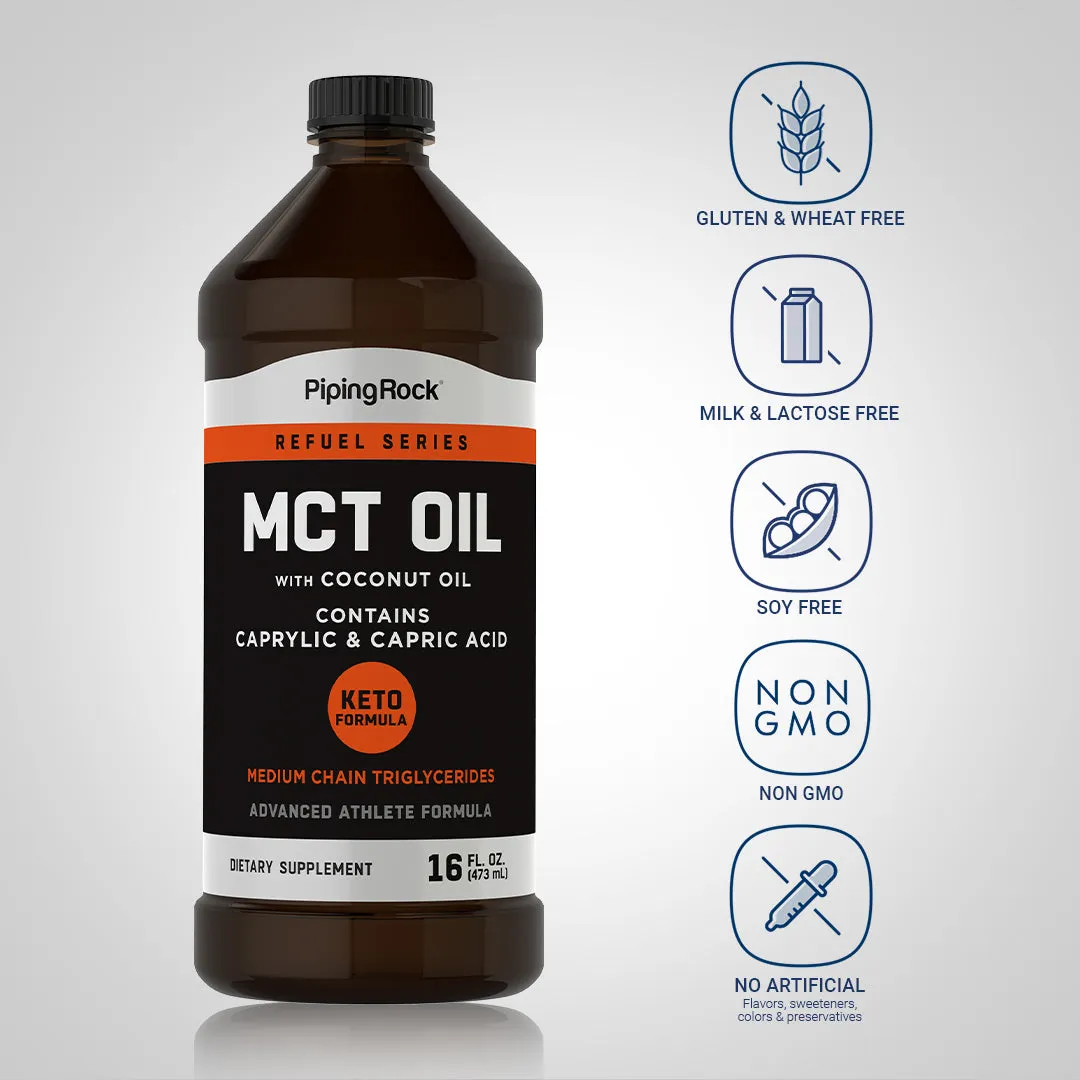 MCT Oil (Medium Chain Triglycerides) with Coconut Oil, 16 fl oz (473 mL) Bottle
