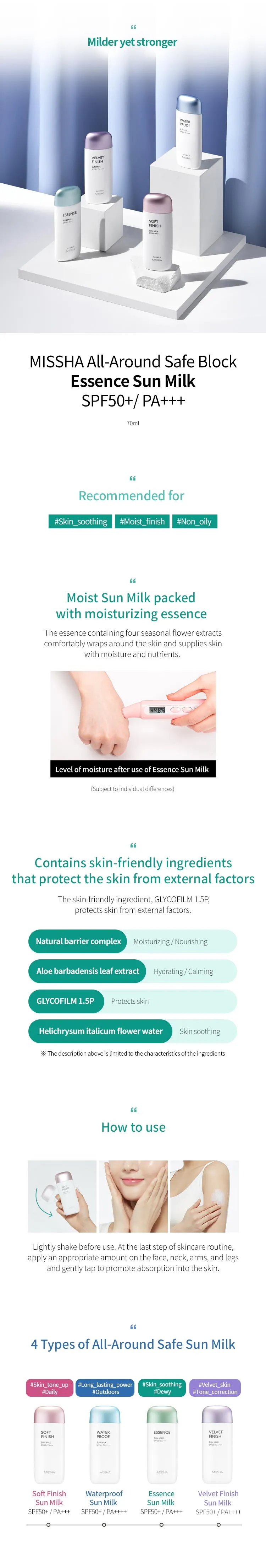 Missha All-around Safe Block Essence Sun Milk 70ml