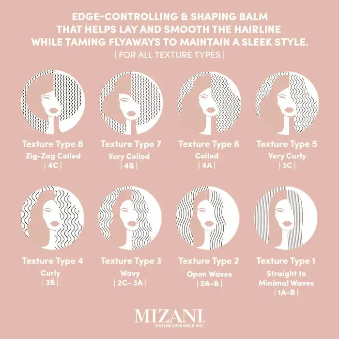 Mizani Artful Edges Hairline Control Strong Hold Balm - Textures 8-3. 1.6 oz