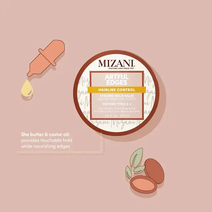 Mizani Artful Edges Hairline Control Strong Hold Balm - Textures 8-3. 1.6 oz