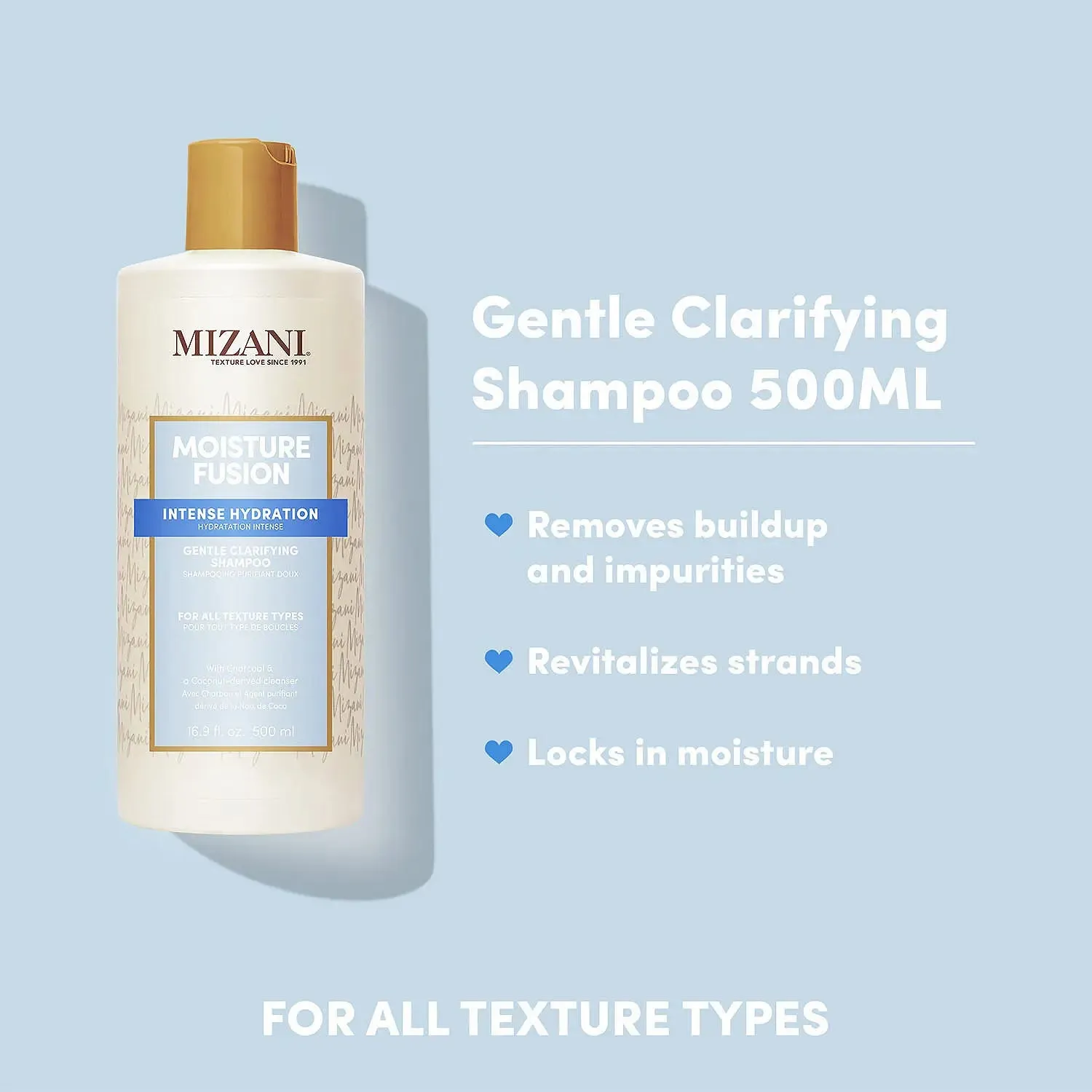 Mizani Moisture Fusion Intense Hydration Gentle Clarifying Shampoo- 16.9 oz
