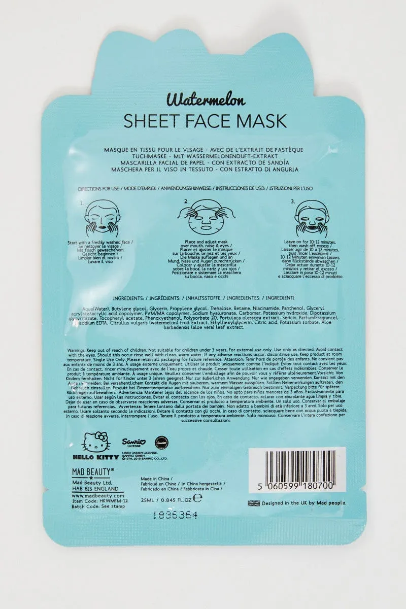 Multi Hello Kitty Watermelon Face Mask