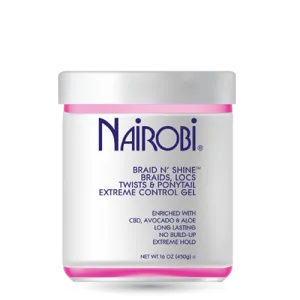 Nairobi Braid N' Shine Braids Locs. Twists & Ponytail EXTREME Control Gel