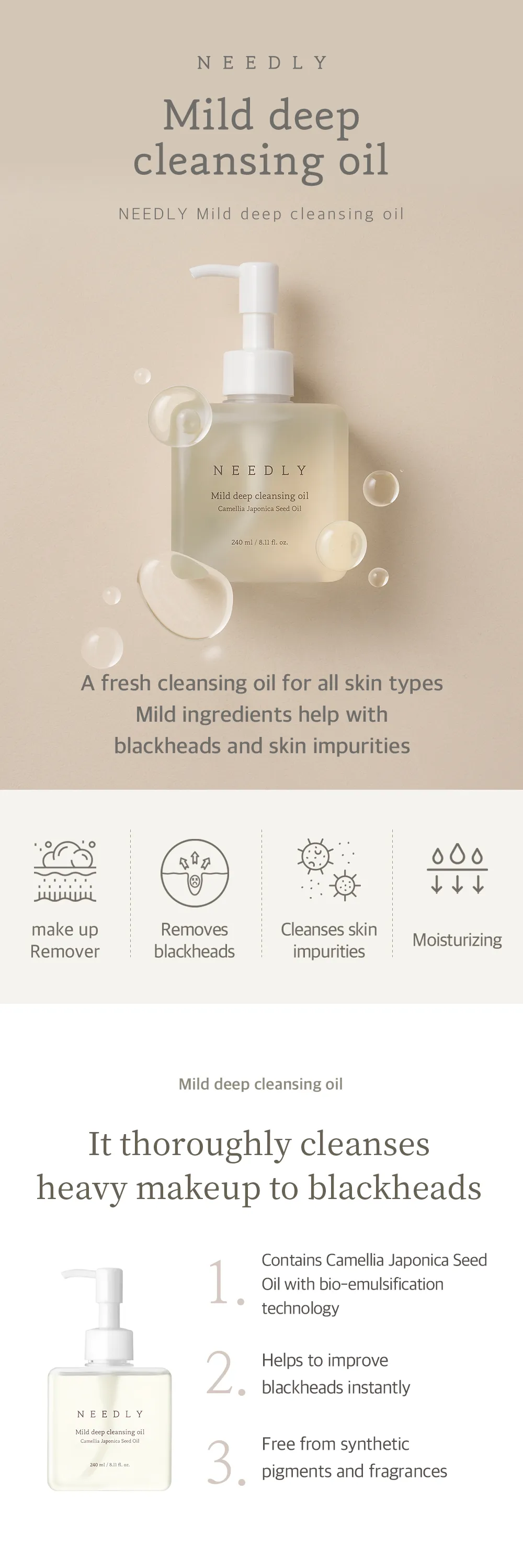 Needly Mild Cleansing Oil 240ml