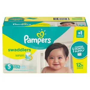 Pampers 80318696 Swaddlers Disposable Diapers One Month Supply, Size: 5 (132 Count)