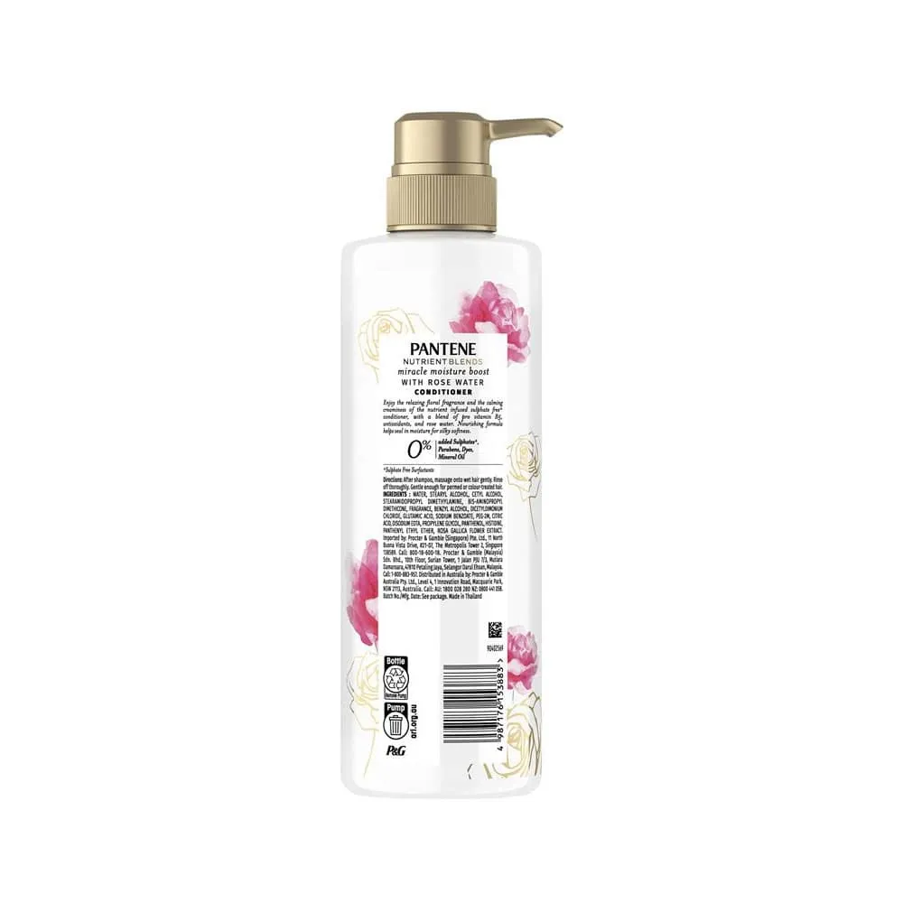 Pantene Conditioner Pro V Miracle Moisture Boost Sulphate Free With Rose Water 500ml