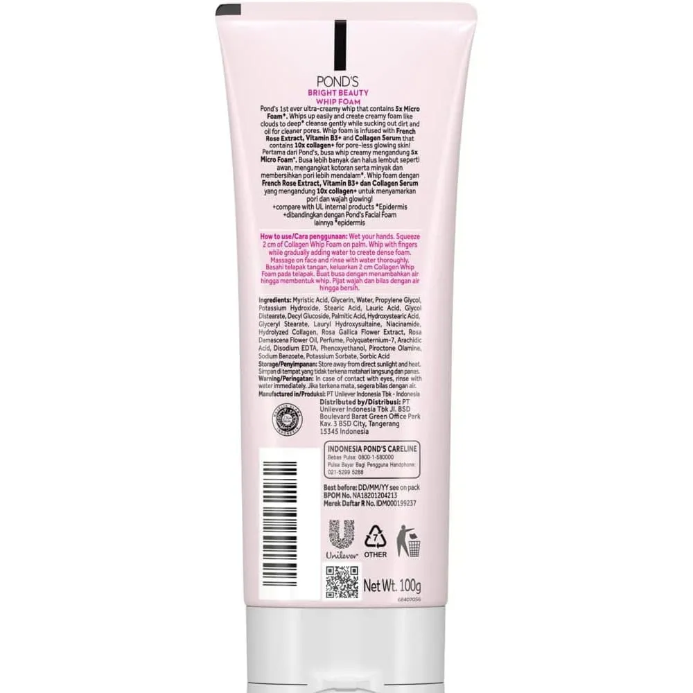 Ponds Bright Beauty Serum Whip Foam 100g